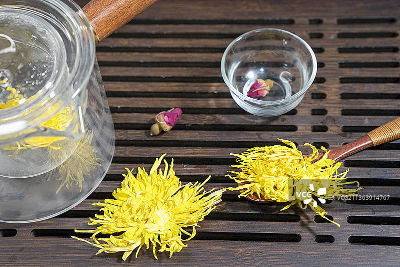 菊花茶茶道图片素材