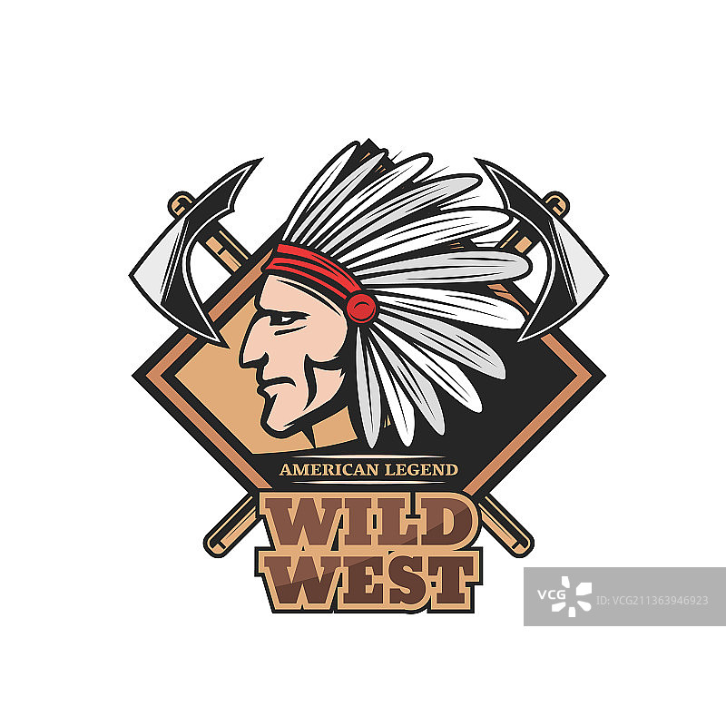 印第安勇士酋长图标图片素材