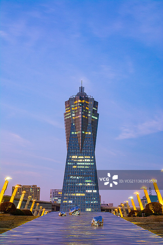 杭州武林门夜景 西湖文化广场夜色 杭州地标建筑 现代建筑 城市风光 杭州夜景 浙江环球中心夜景图片素材