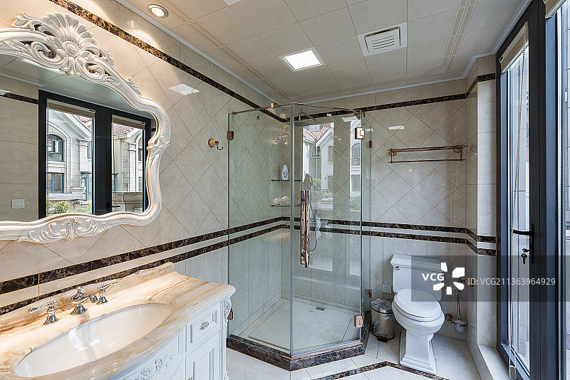 中国上海别墅装修设计空间实景展示图片素材