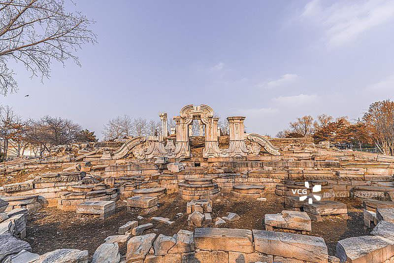 圆明园  遗址公园  皇家园林  北京  西洋楼  大水法  福海  九州清晏  万方安和  舍卫城图片素材