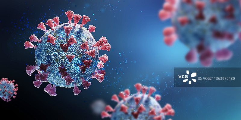 3D渲染新冠病毒高清插图图片素材