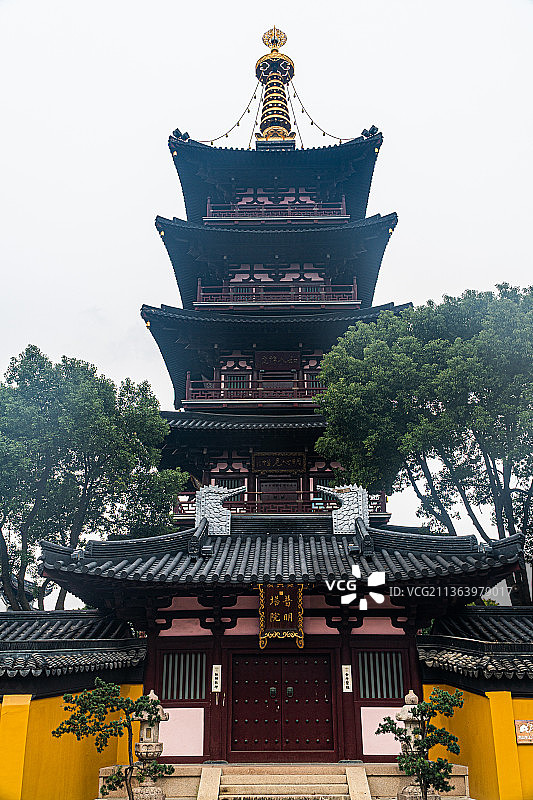 苏州市寒山寺和枫桥景区自然景色图片素材