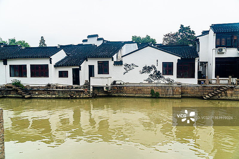 苏州市寒山寺和枫桥景区自然景色图片素材