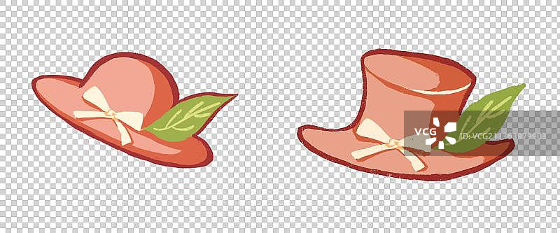 两顶粉色的礼帽图片素材