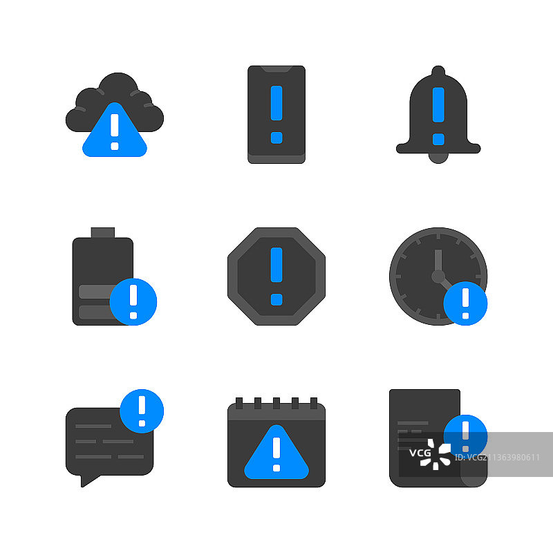 语音网络钓鱼警告系列图标图片素材