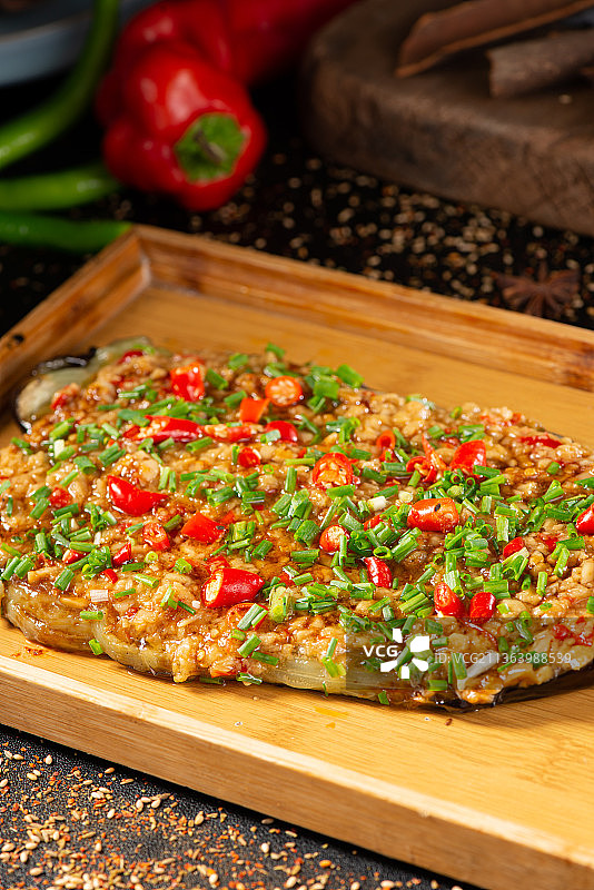 特色碳烤茄子图片素材