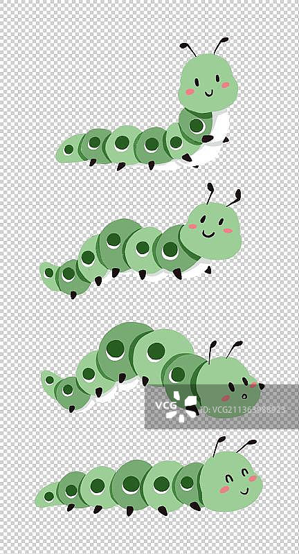 卡通毛毛虫合集图片素材