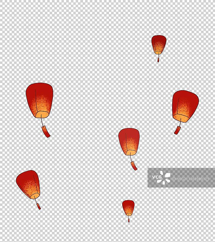 孔明灯图片素材