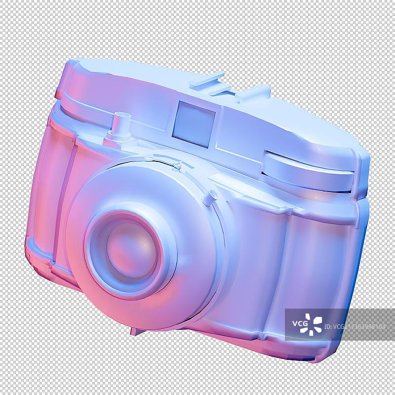 3D蓝色相机免抠元素图片素材
