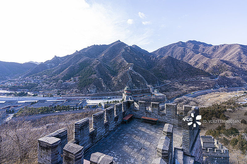 居庸关  长城  天下第一关  万里长城  北京  云台  四大天王  浮雕  远山  古城楼  古图片素材