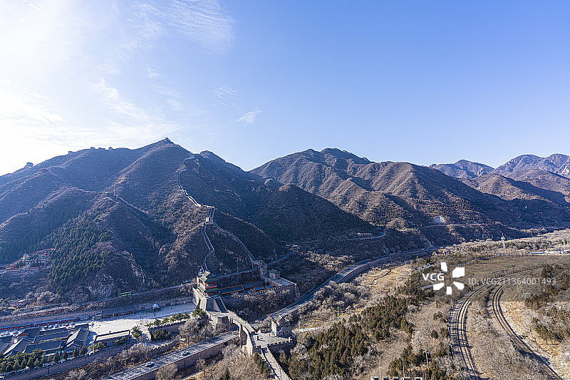 居庸关  长城  天下第一关  万里长城  北京  云台  四大天王  浮雕  远山  古城楼  古图片素材