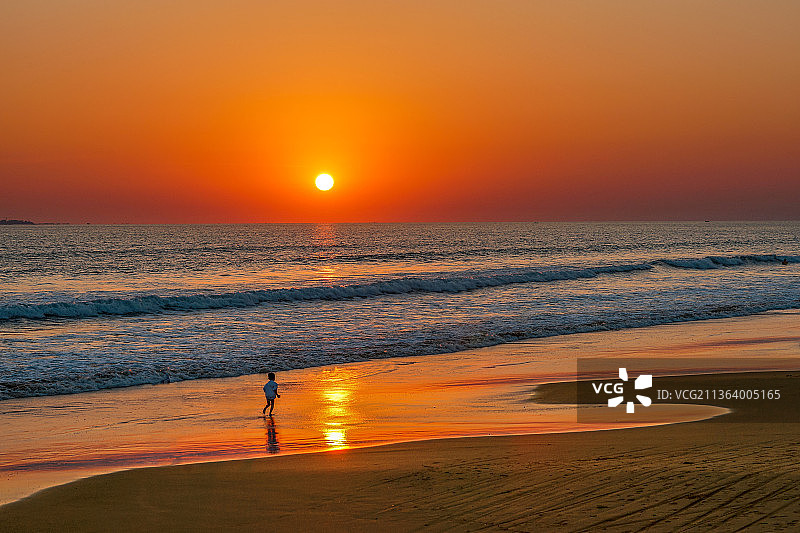 海边夕阳图片素材