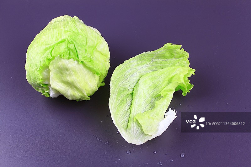 绿叶菜蔬菜圆生菜特写图片素材