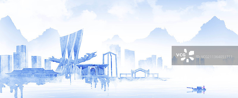 淮安建筑插画图片素材