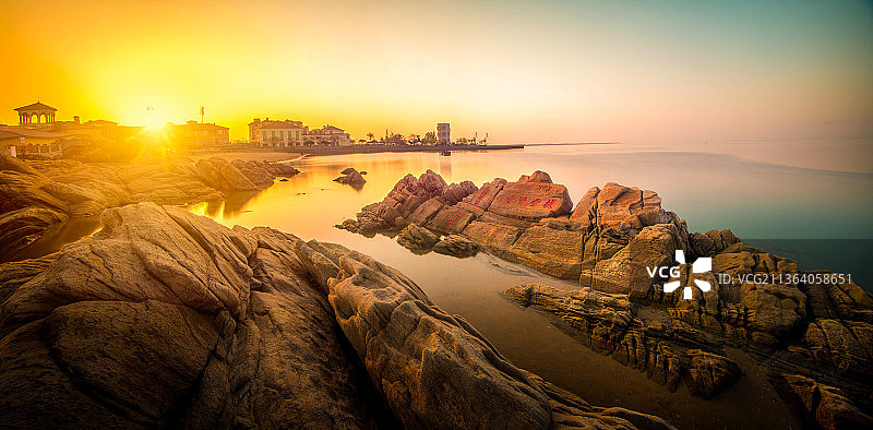 日照海上碑图片素材