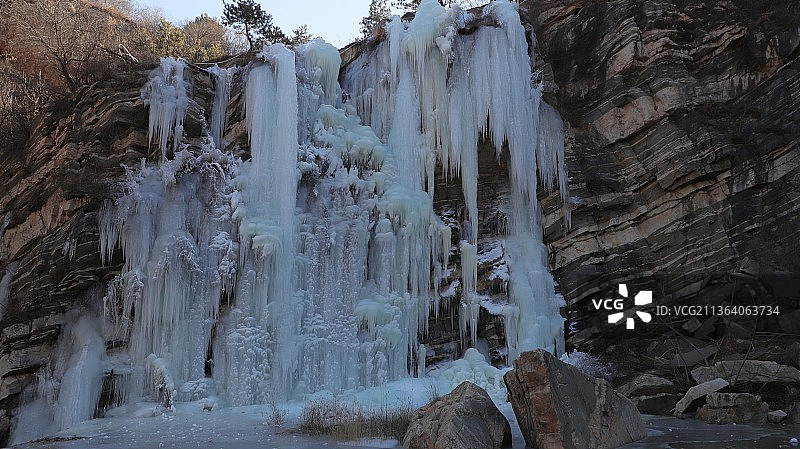 桃源仙谷冰瀑图片素材