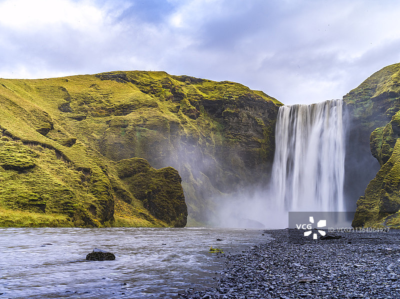 冰岛的极地瀑布图片素材