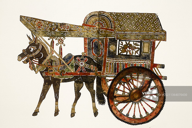 民间传统手艺皮影戏马车图片素材