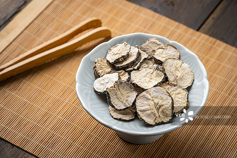 黑玛卡切片图片素材