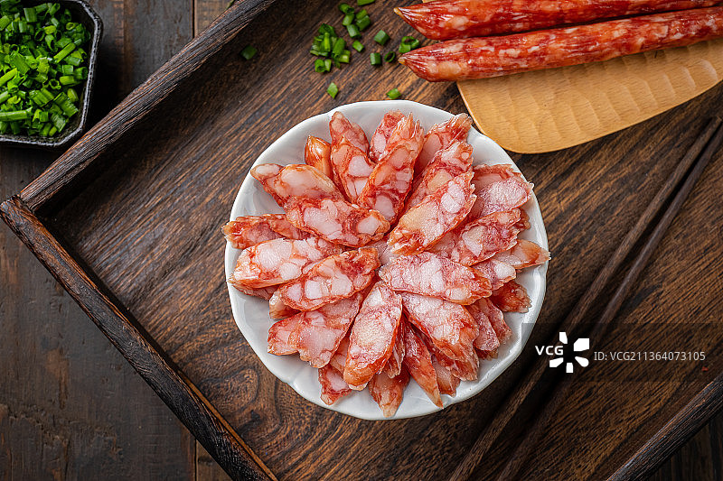 中国传统美食腊肠图片素材