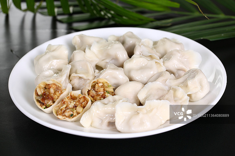 猪肉白菜水饺图片素材