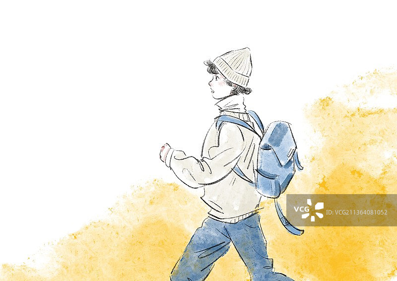 女孩插画图片素材