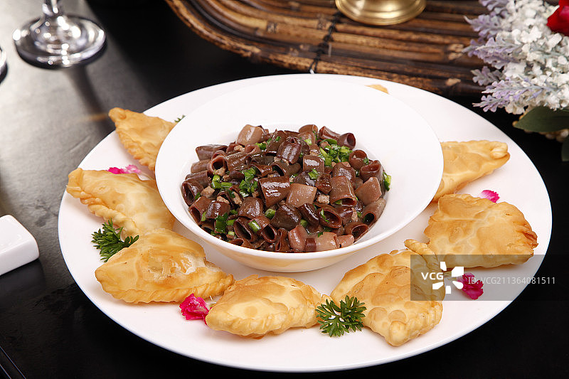 煎饼夹海肠图片素材