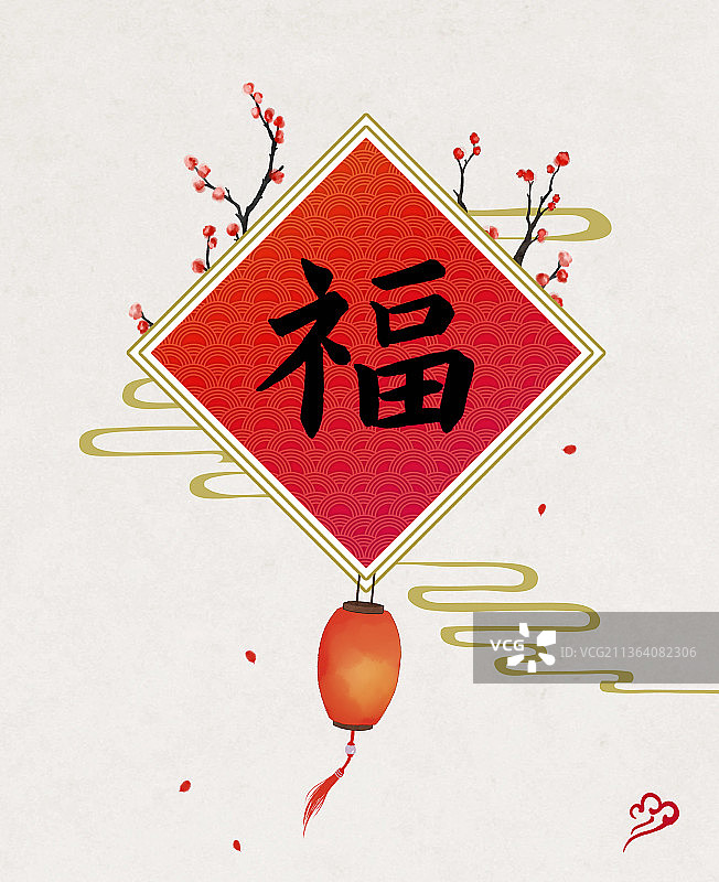 福字春节中式设计模板图片素材