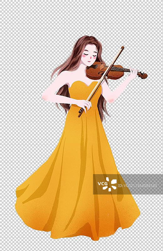 拉小提琴的女孩图片素材