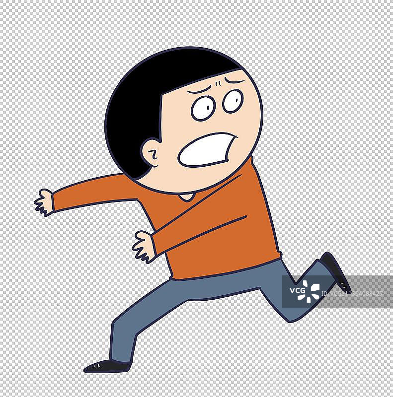 元素：逃跑的人物图片素材