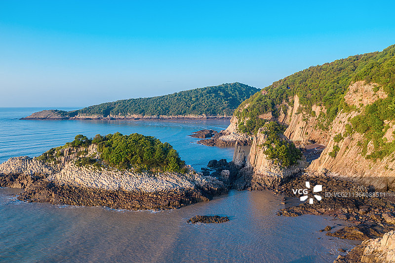 航拍宁波象山花岙石林图片素材