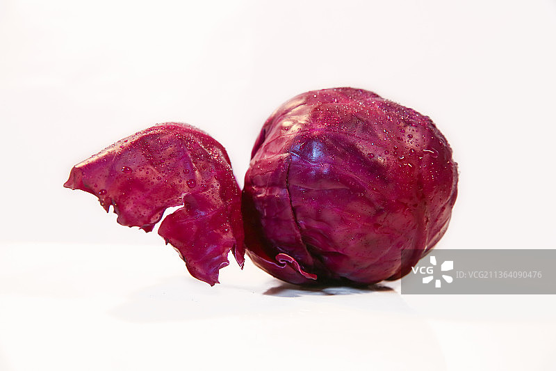 新鲜蔬菜紫甘蓝绿甘蓝图片素材