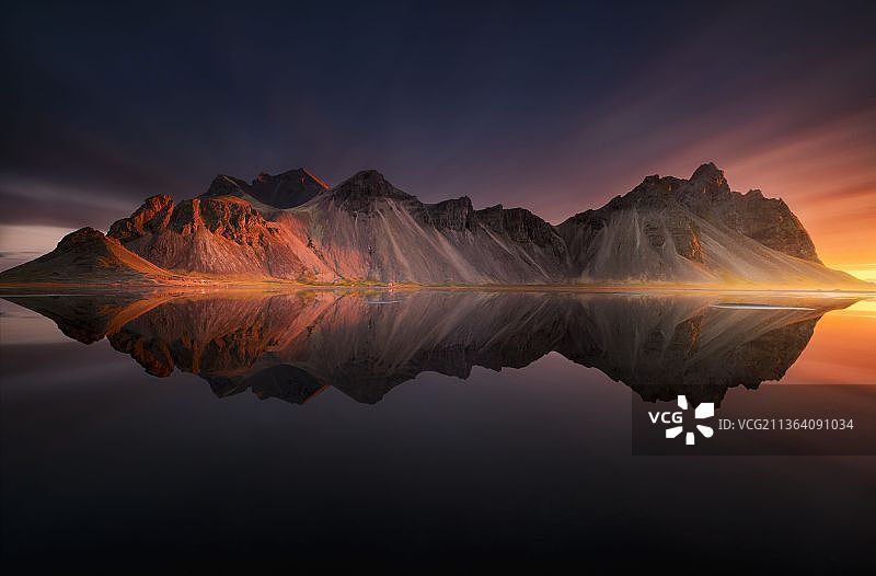 Vestrahorn天空之镜图片素材