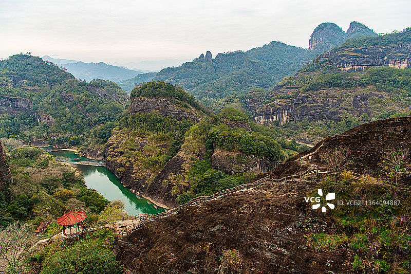 天游峰栈道图片素材