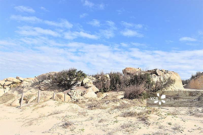 泉州晋江金井石圳渔港码头海岸变质岩奇石风光图片素材