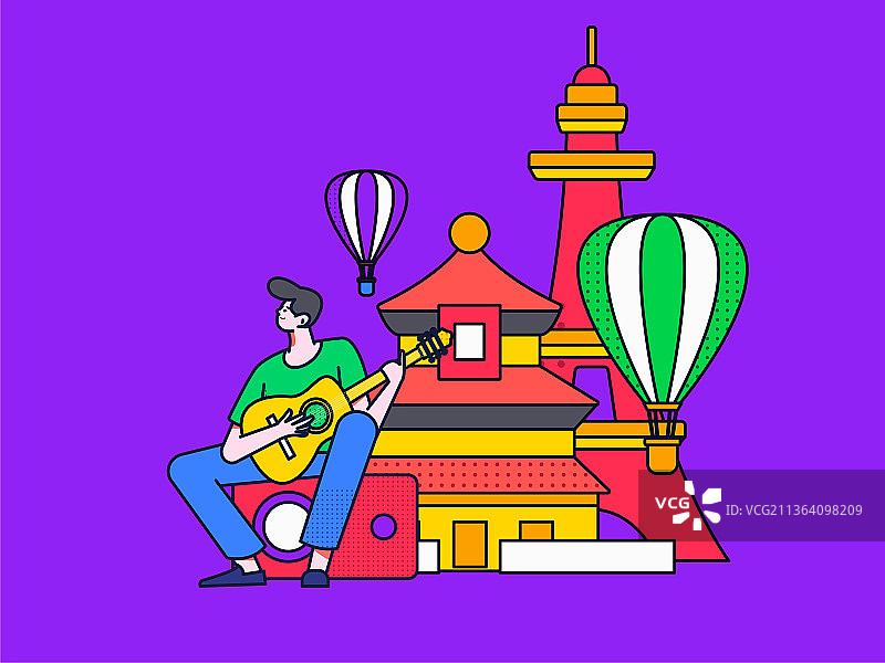 外出旅游度假的人物互联网运营插画图片素材