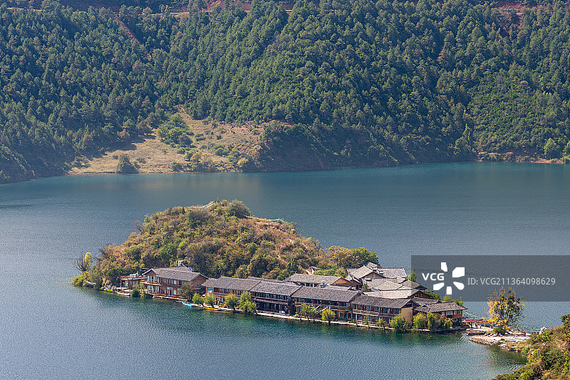 泸沽湖风光图片素材