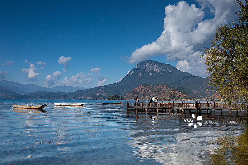 泸沽湖风光图片素材