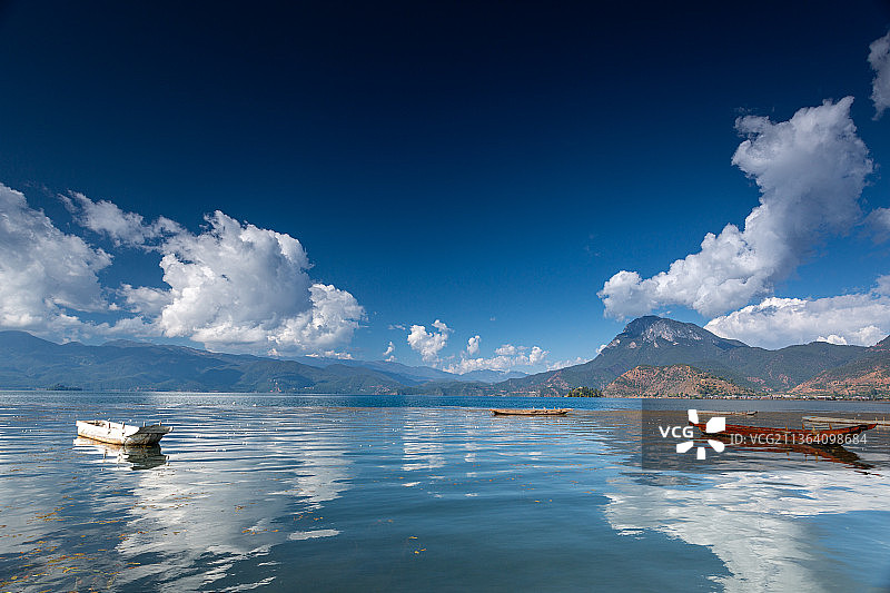 泸沽湖风光图片素材