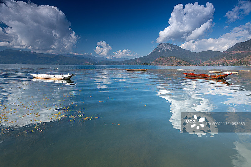 泸沽湖风光图片素材