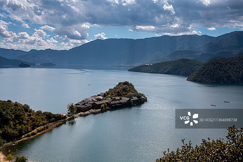泸沽湖风光图片素材
