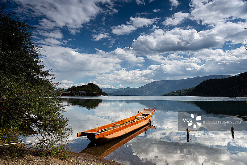 泸沽湖风光图片素材