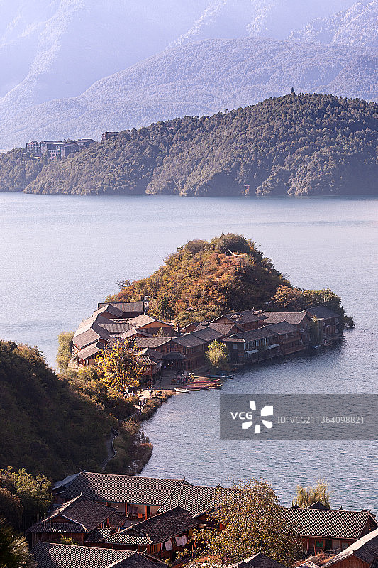 泸沽湖风光图片素材