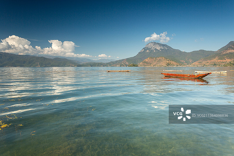 泸沽湖风光图片素材