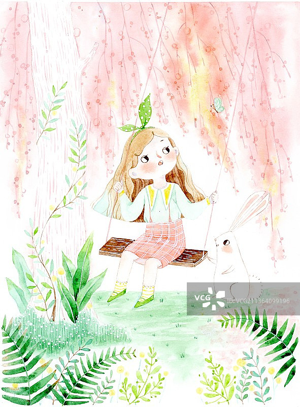 春天的秋千图片素材