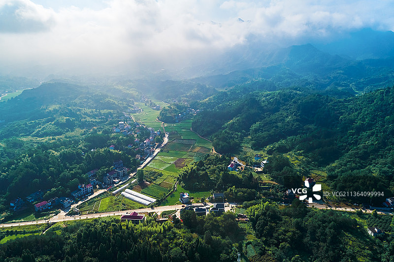 航拍建德寿昌镇风光图片素材