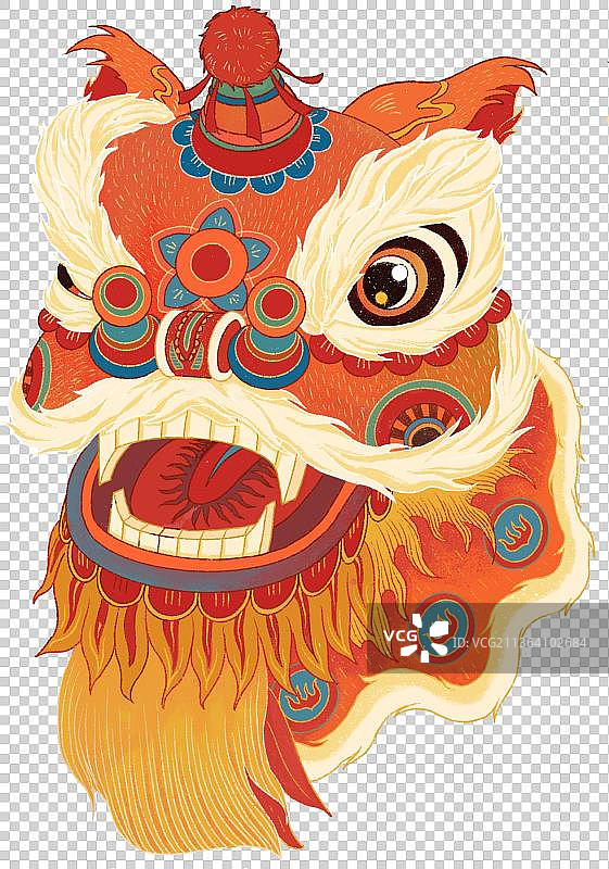 舞狮子头图片素材