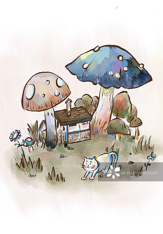 小猫出门图片素材