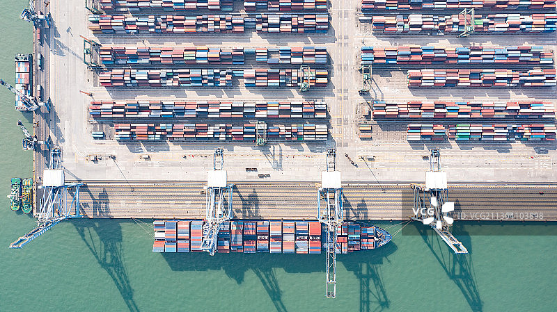 广州南沙港龙穴岛航拍图片素材